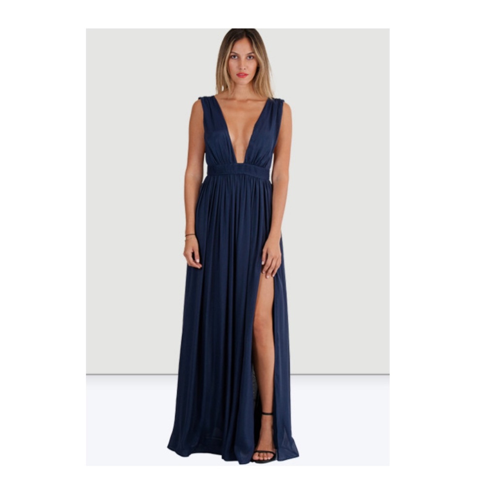 V Neck Maxi Dress